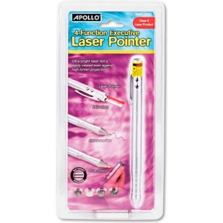 ACCO Quartet® Class 2 Four-Function Executive Laser Pointer, Silver, 150-yds MP2800Q